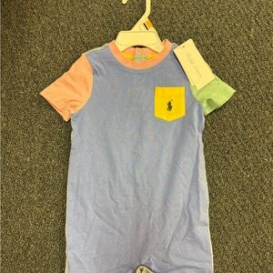 Color-Blocked Cotton Jersey Shortall